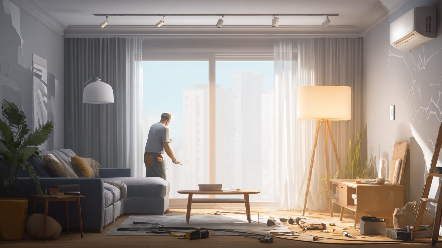 Установка умного термостата в жилой комнате